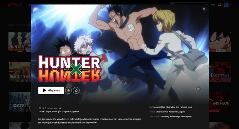 Hunter x Hunter op Netflix Hunter x Hunter streaming op Netflix in de VS