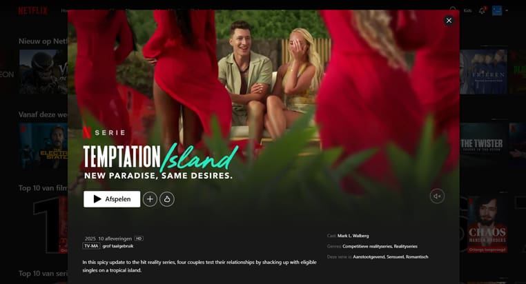 Temptation Island US op Netflix  Temptation Island US streaming op Netflix