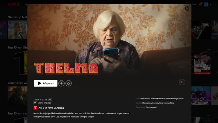 Thelma streaming op Netflix Thelma (2024) streaming op Netflix in Australië
