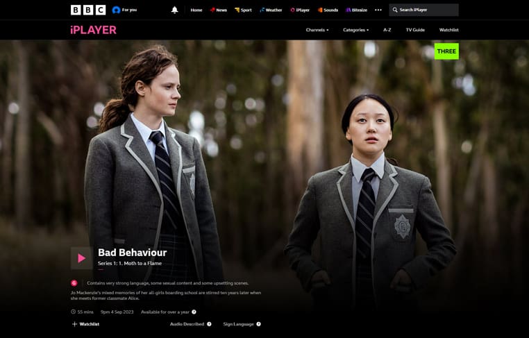 Bad Behaviour streaming gratis op BBC iPlayer