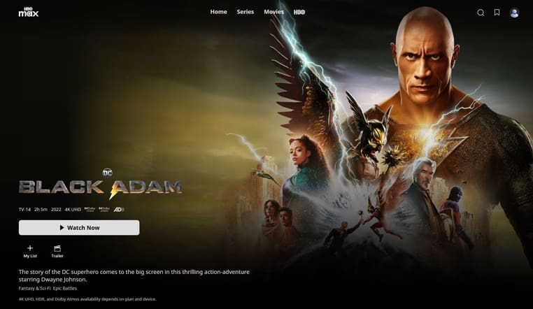 Black Adam streaming op HBO Max met VPN Nederland