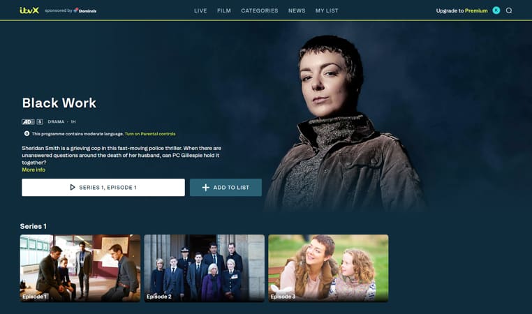 Black Work op ITVX Black Work streaming gratis op ITVX