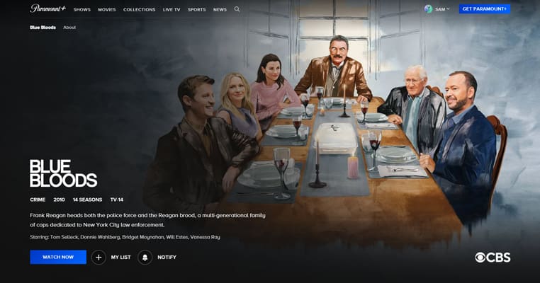 De serie Blue Bloods streaming op Paramount+
