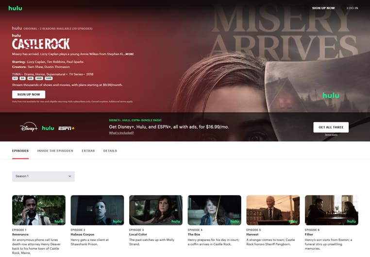 Castle Rock op Hulu Castle Rock streaming op Hulu