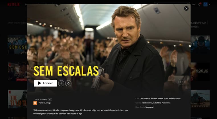 Non-Stop streaming op Netflix in Brazilië