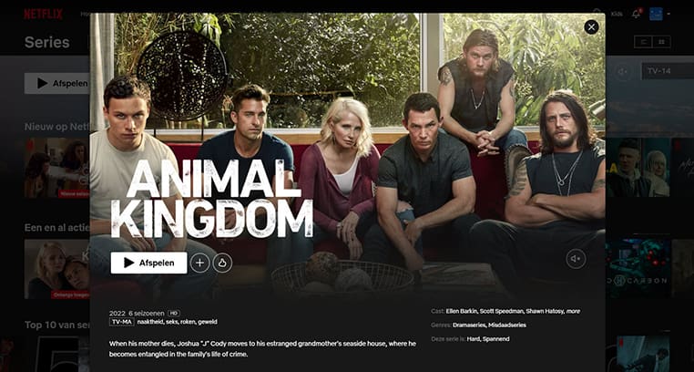 Animal Kingdom streaming op Netflix in de Vs