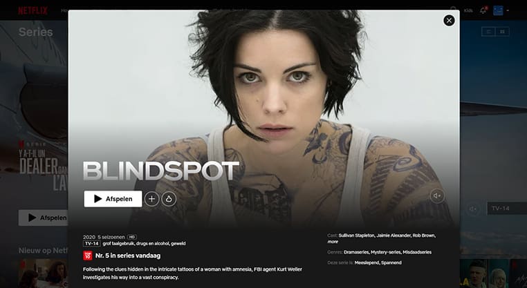 Blindspot op Netflix Serie Blindspot streaming op Netflix