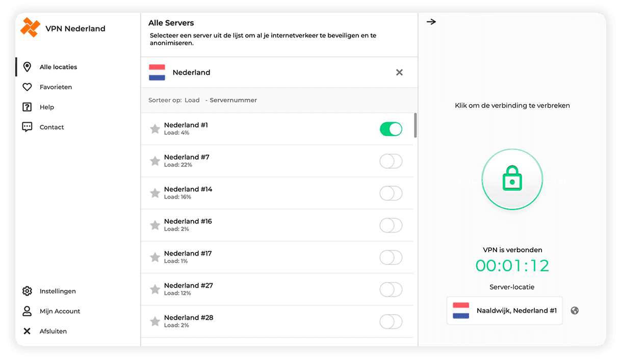 VPN Nederland app