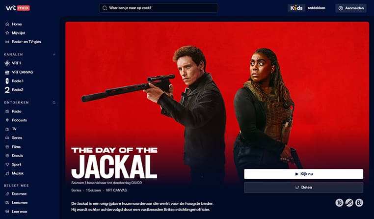 The Day of the Jackal op VRT Max The Day of the Jackal streaming op VRT Max