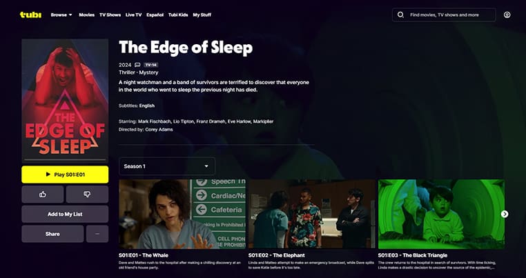 The Edge of Sleep op Tubi The Edge of Sleep streaming op Tubi