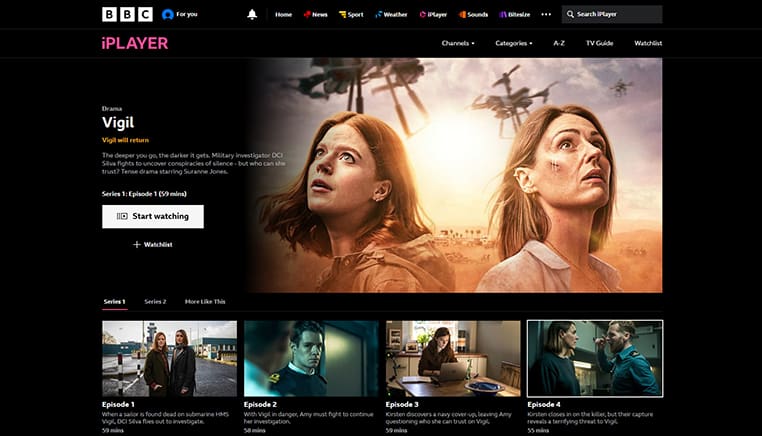 Vigil streaming op BBC iPlayer
