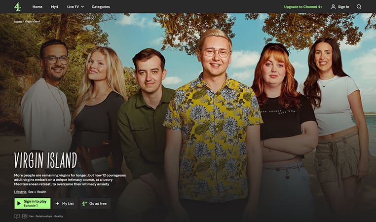 Virgin Island streaming gratis op Channel 4