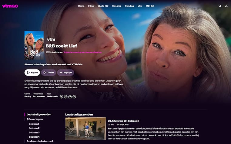 B&B zoekt Lief gratis op VTM GO