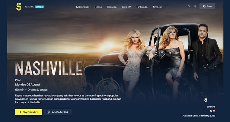 Nashville op Channel 5 Serie Nashville streaming op Channel 5