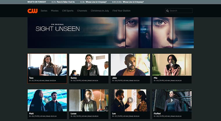 Sight Unseen op CW TV Sight Unseen streaming op CW TV