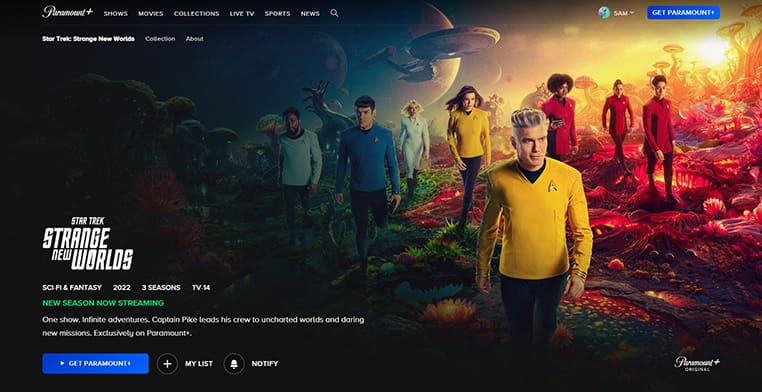 Star Trek: Strange New Worlds seizoen 3 op Paramount+ Star Trek: Strange New Worlds seizoen 3 streaming op Paramount+