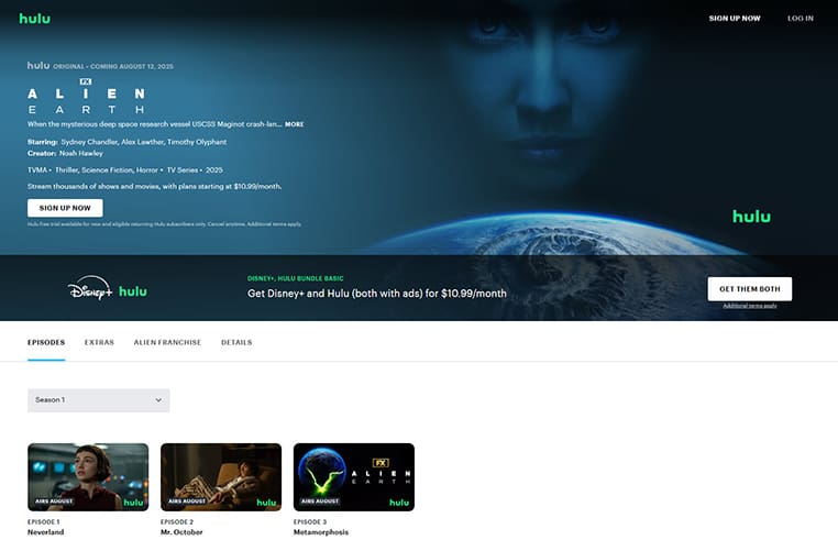 Alien: Earth streaming op Hulu