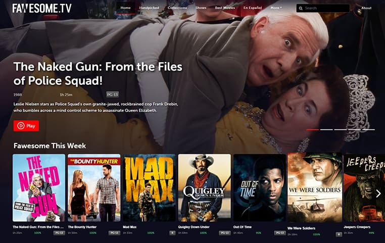Fawesome TV Fawesome TV gratis streamingplatform
