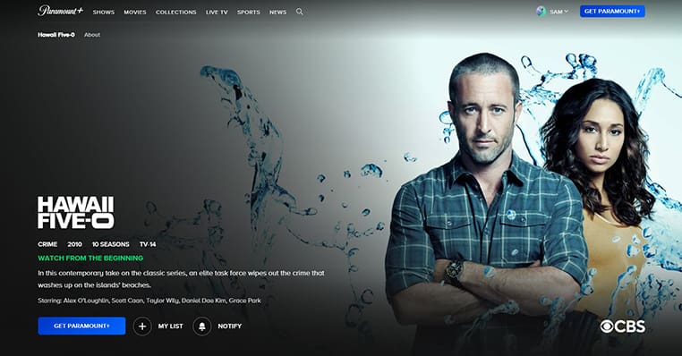 Hawaii Five-0 op Paramount+ Hawaii Five-0 streaming op Paramount+