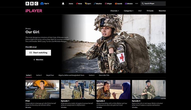Our Girl streaming gratis op BBC iPlayer