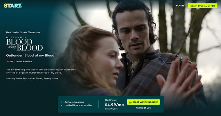 Outlander: Blood of My Blood streaming op Starz