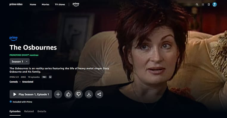 The Osbournes op Prime in Amerika The Osbournes streaming op Prime