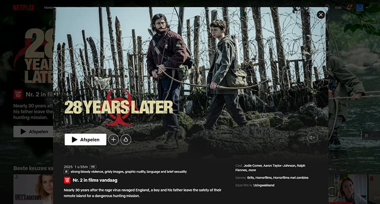 28 Years Later op Netflix 28 Years Later streaming op Netflix in de VS