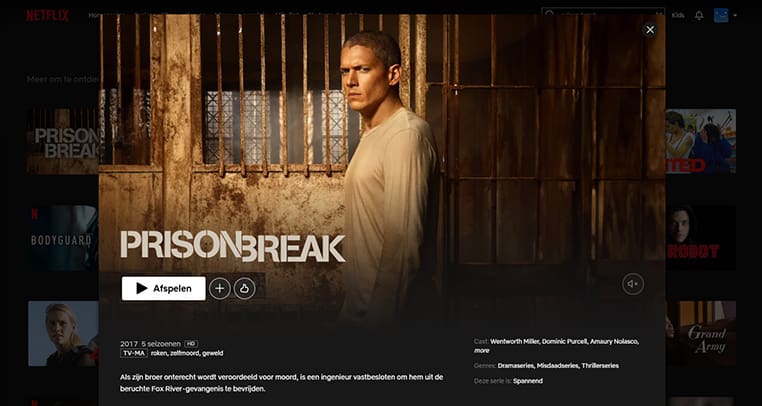 Prison Break streaming op Netflix Amerika