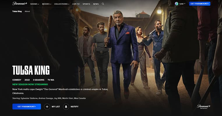 Tulsa King seizoen 3 op Paramount+ Tulsa King seizoen 3 streaming op Paramount+