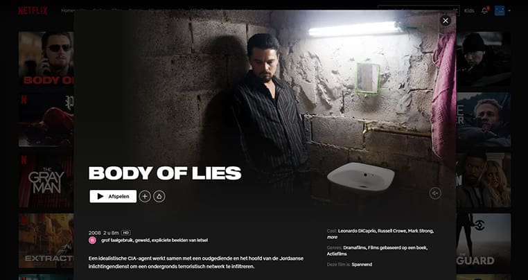 Body of Lies streaming op Netflix in  het VK