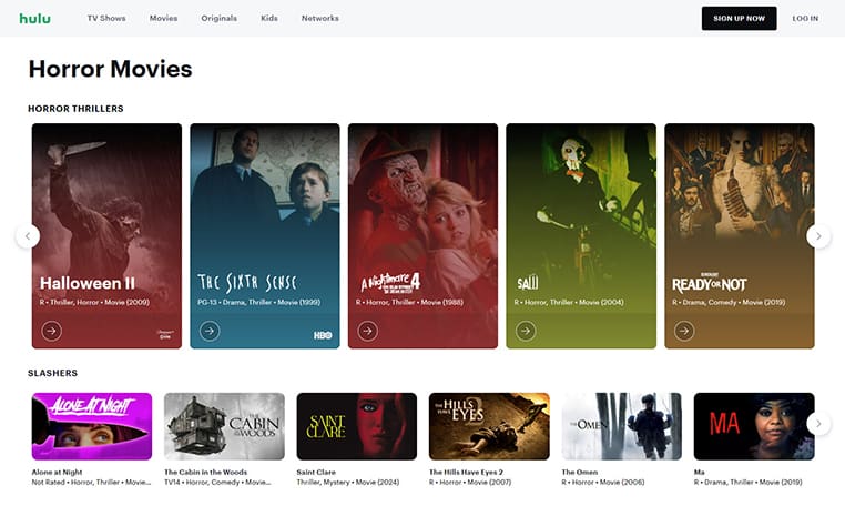 Hulu Horrorfilms op Hulu