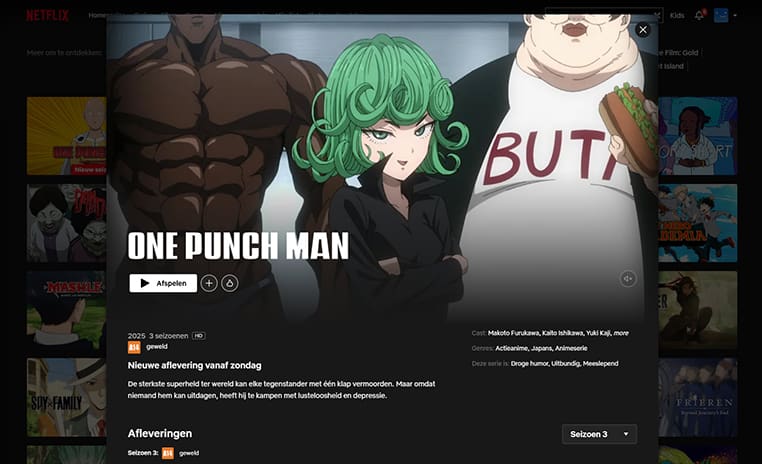One Punch Man streaming op Netflix