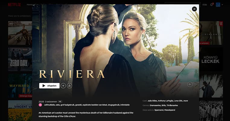 Riviera op Netflix Riviera streaming op Netflix in het VK
