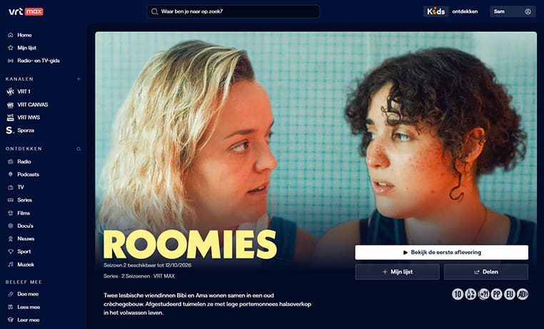 Roomies op VRT Max Roomies streaming gratis op VRT Max