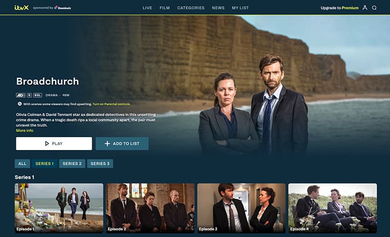 Broadchurch op ITVX Broadchurch streaming gratis op ITVX