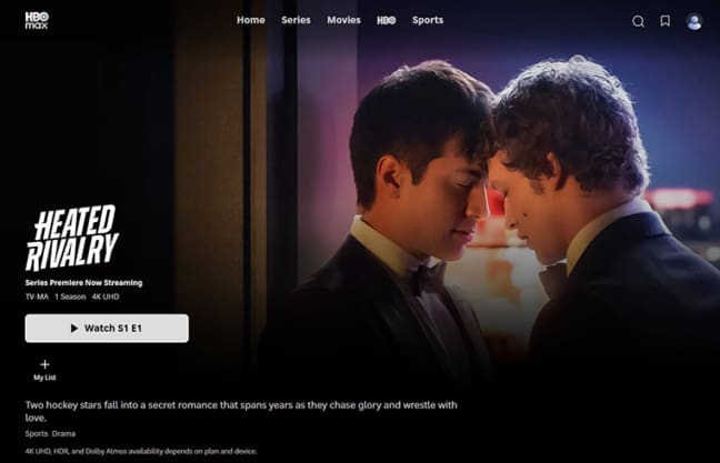 Zo kijk je Heated Rivalry op HBO Max