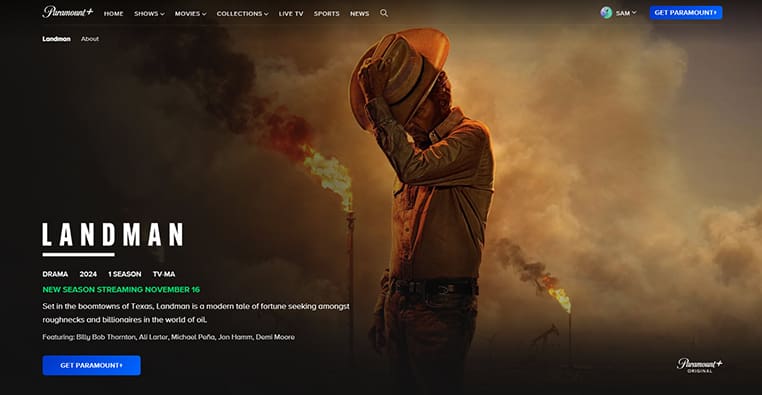 Landman op Paramount+ Landman streaming op Paramount+