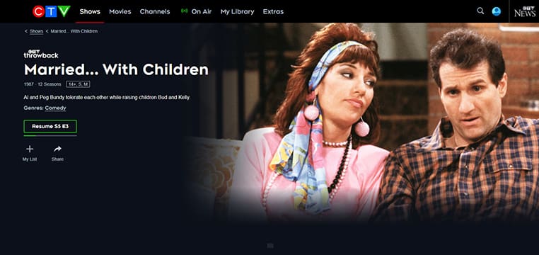 Married... With Children streaming gratis op CTV