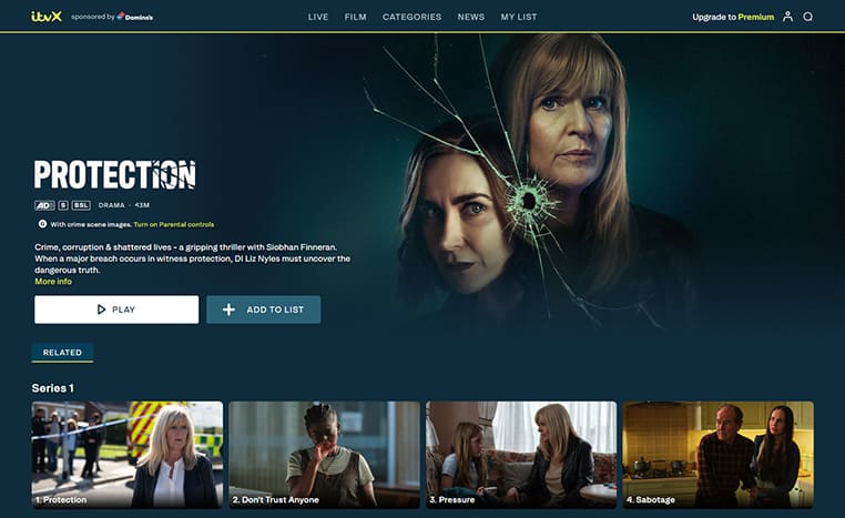 Serie Protection streaming op ITVX