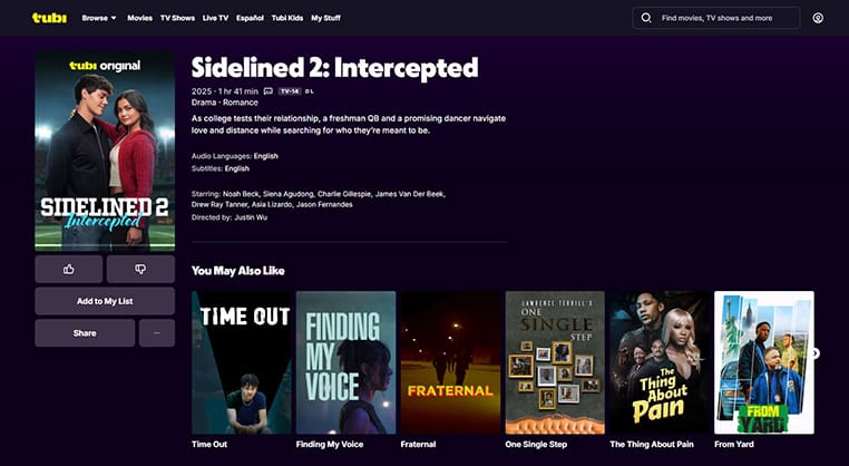 Sidelined 2: Intercepted op Tubi Sidelined 2: Intercepted gratis op Tubi