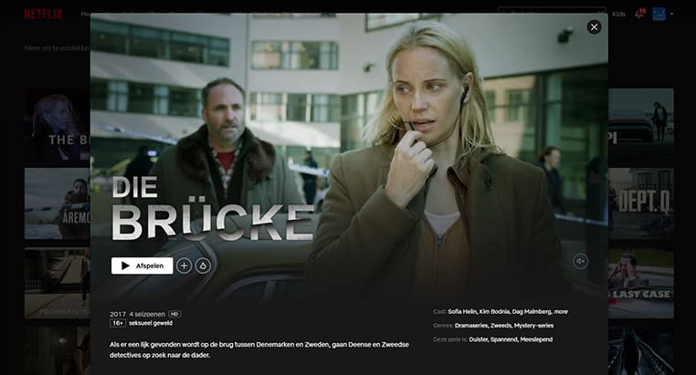 The Bridge streaming op Netflix in Zwitserland
