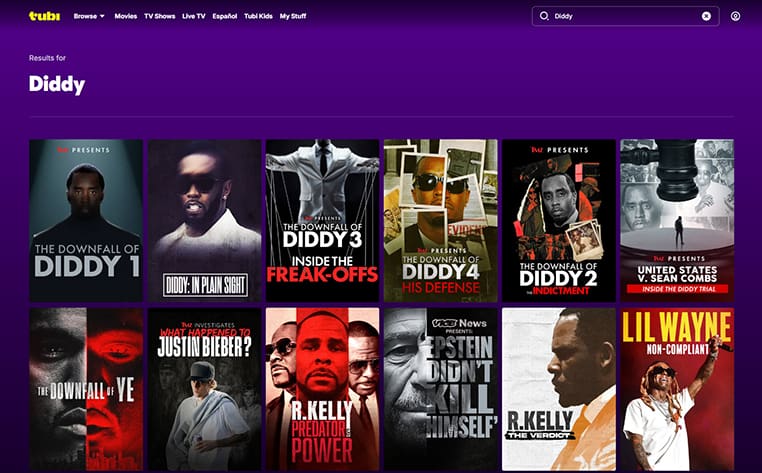 The Downfall of Diddy-documentaires The Downfall of Diddy-documentaires op Tubi