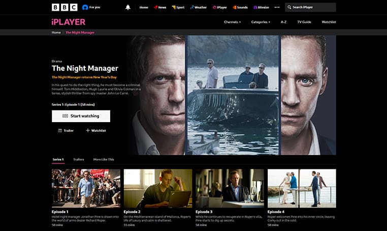 The Night Manager streaming gratis op BBC iPlayer