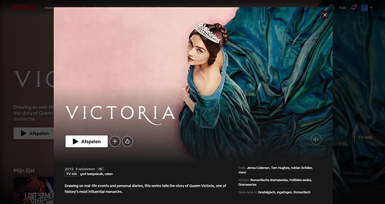 Victoria op Netflix Vitoria serie streaming op Netflix