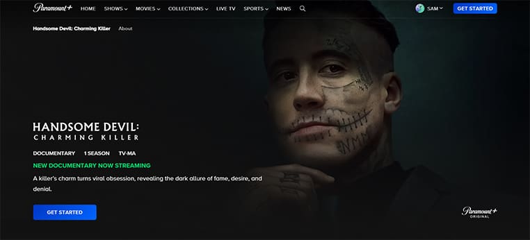 Handsome Devil: Charming Killer streaming op Paramount+