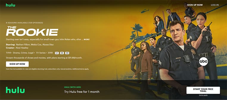 The Rookie seizoen 8 streaming op Hulu