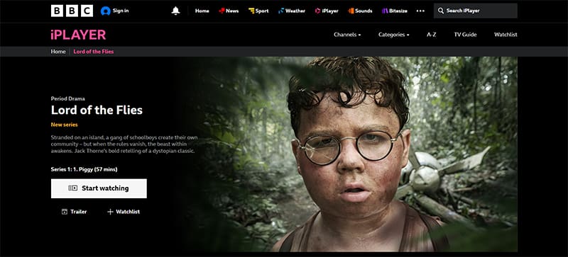 Lord of the Flies streaming gratis op BBC iPlayer