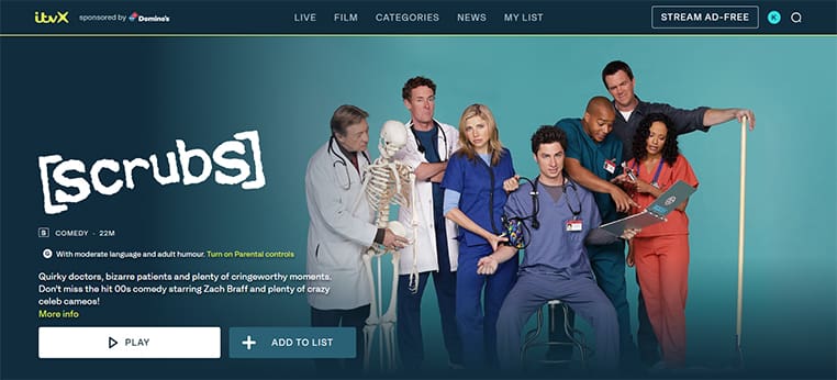 Scrubs op ITVX Scrubs serie streaming op ITVX