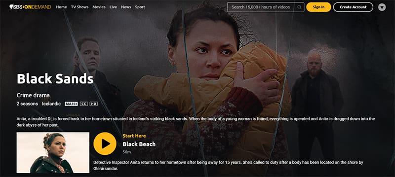Black Sands op SBS Black Sands streaming gratis op SBS on Demand
