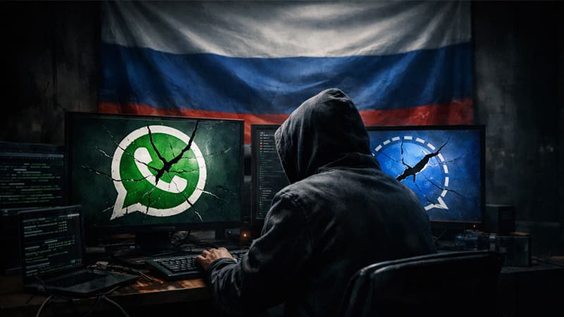 Russische hackers richten zich op Signal en WhatsApp Russische hackers richten zich op Signal en WhatsApp